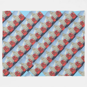 London Red Bus Fleece Blanket