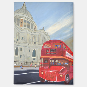 London Red Bus Magnet