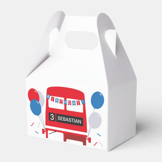 London Red Bus Personalisiert Favor Box Geschenkschachtel (Vorderseite)