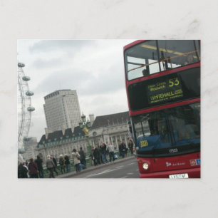 London Red Bus Postkarte