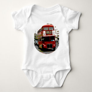 London Red Bus Routemaster Buses Baby Strampler