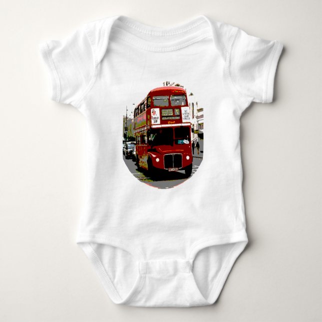 London Red Bus Routemaster Buses Baby Strampler (Vorderseite)
