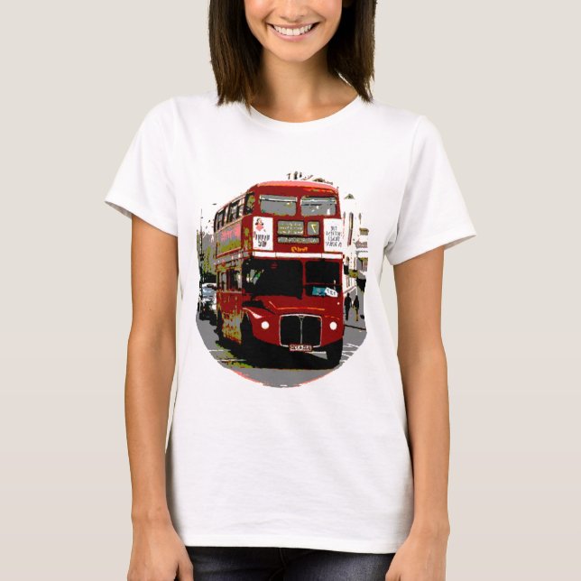 London Red Bus Routemaster Buses T-Shirt (Vorderseite)