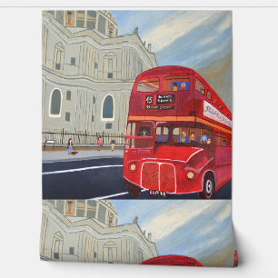 London Red Bus Wallpaper Tapete