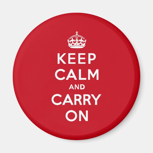 London Red Keep Calm und Carry On Magnet (Vorne)