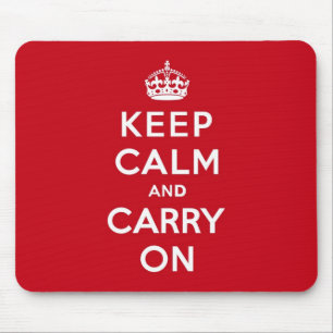 London Red Keep Calm und Mach Weiter Mousepad