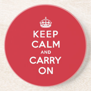 London Red Keep Calm und Mach Weiter Untersetzer