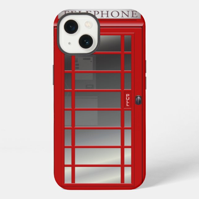 London Red Phone Booth Call Box iPhone Hülle (Rückseite)