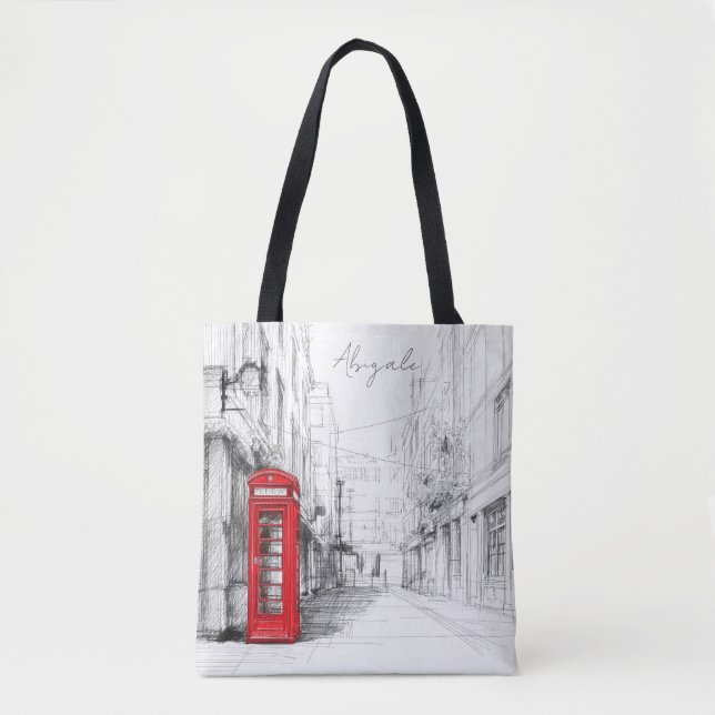 London Red Phone Booth Street Sketch (Vorderseite)