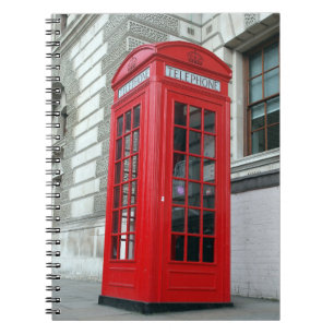 London Red Phone Box Notebook Notizblock