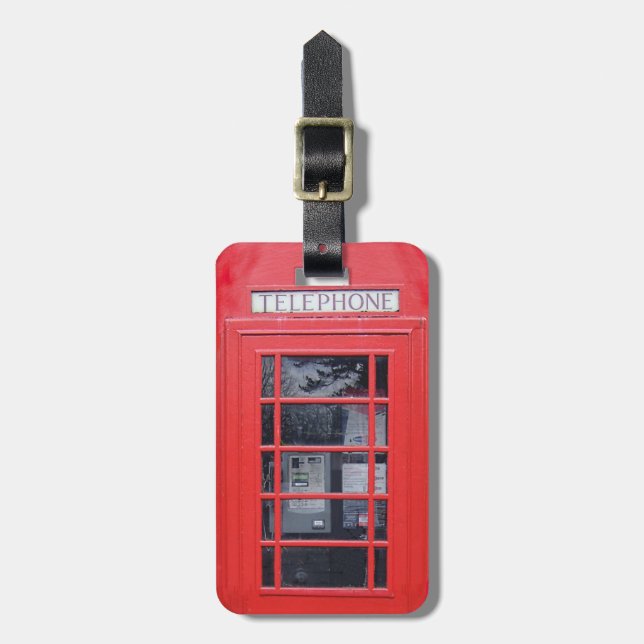 London Red Telefone Box Gepäckanhänger (Vorderseite vertikal)