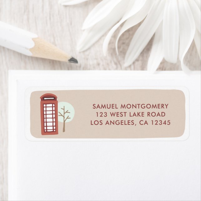 London Red Telefone Box Holiday Rücksendeadresse (Insitu)