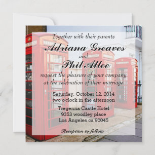 London Red Telefone Boxes, Fotografie Einladung