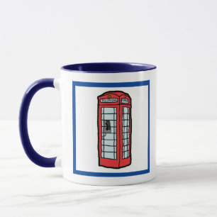 London Red Telefone Stand Iconic British Travel Tasse