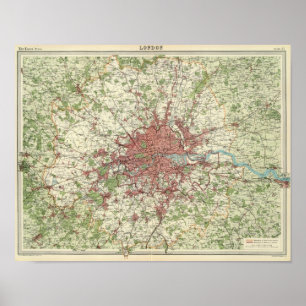 London Region Map Poster
