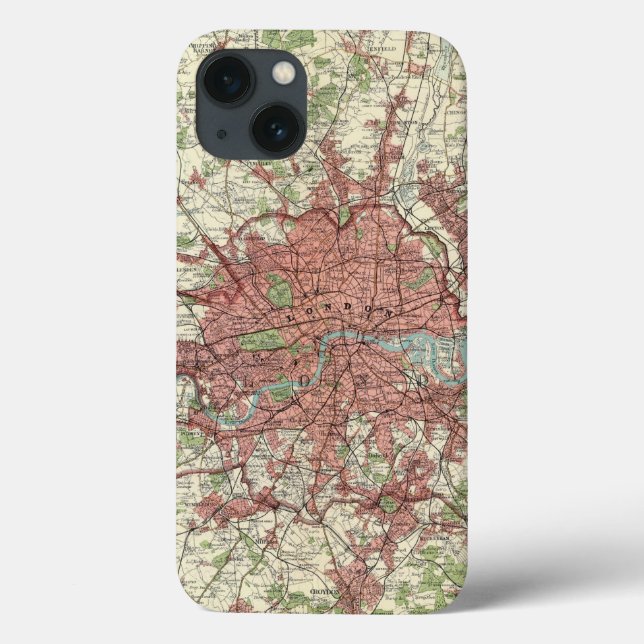 London-Regions-Karte Case-Mate iPhone Hülle (Rückseite)