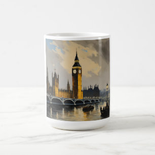 London Reise im Vintage-Stil Big Ben Parlament Kaffeetasse