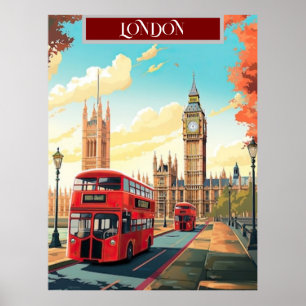 London Reise Postkarten Kunst, London Reise Kunst, Poster
