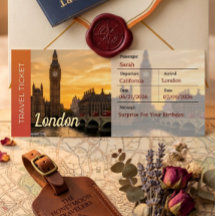 London Reise Überraschung Bordkarte