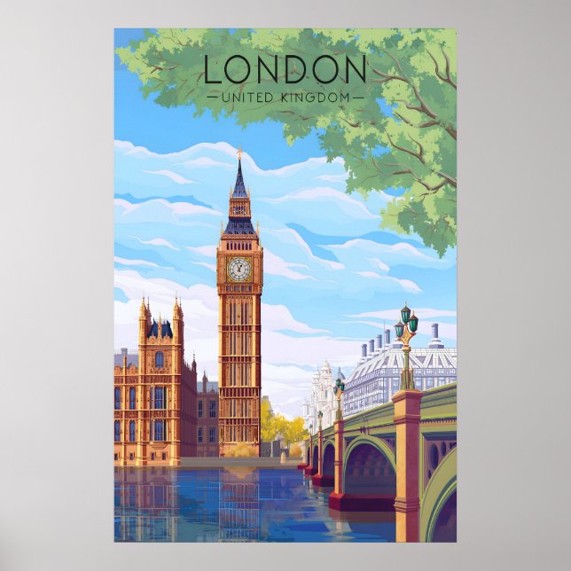London Reiseplakat Big Ben Poster (Vorne)