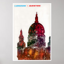 London Reiseplakat England Kunst Qantas Druck Poster