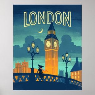 London-Reiseplakat im Vintage-Stil Poster