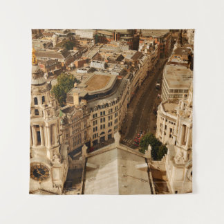 London rooftop view panorama with urban architectu wandteppich