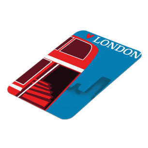 London-Rot-Bus Magnet