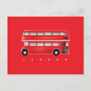 London Roter Bus - Doppeldecker Postkarte
