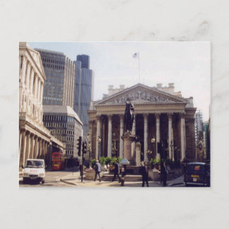 London, Royal Exchange und Bank of England Postkarte
