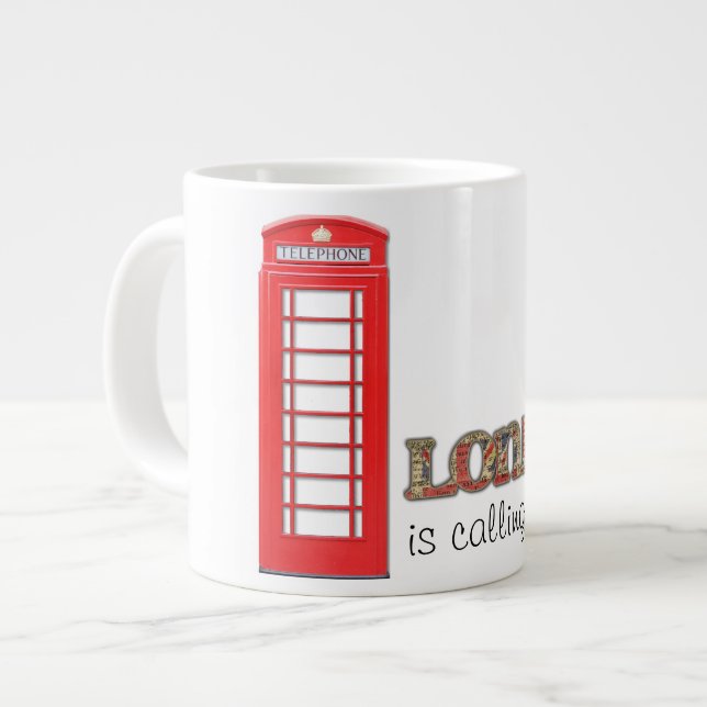 London ruft Jumbo-Tasse (Vorderseite Links)