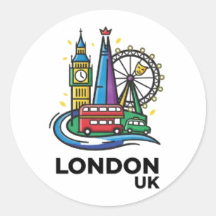 LONDON RUNDER AUFKLEBER
