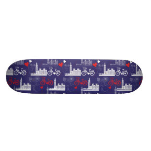 London-Sehenswürdigkeit-Muster Skateboard