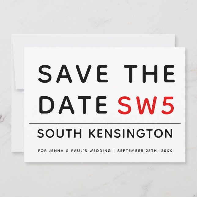 LONDON SIGN | SAVE THE DATE (Vorderseite)