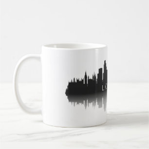 London-Silhouette – Modern Schwarz & Weiß Kaffeetasse