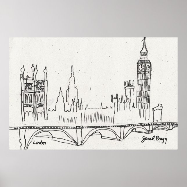 London Sketch Poster (Vorne)