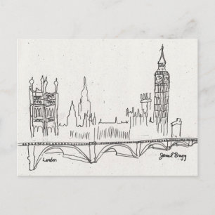 London Sketch Postkarte