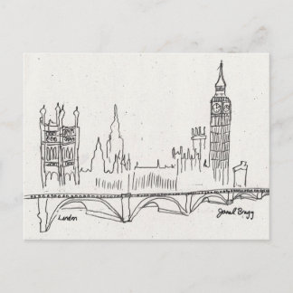 London Sketch Postkarte