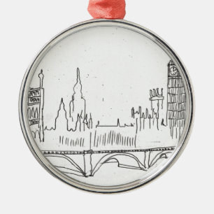 London-Skizze Ornament Aus Metall