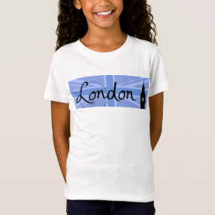 London-Skript u. Gewerkschafts-Jack-Himmel u. T-Shirt
