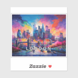 London Skyline Abstrakt Art Aufkleber