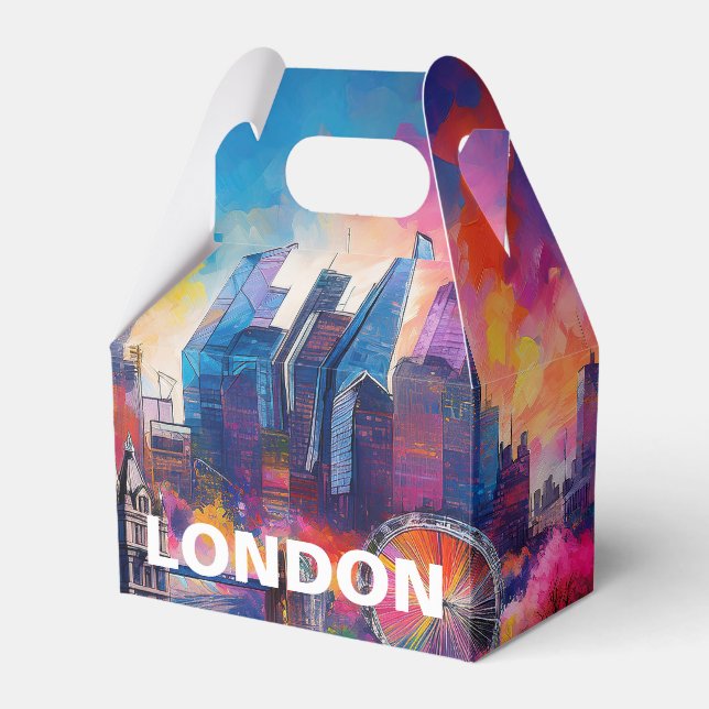London Skyline Abstrakt Art Geschenkschachtel (Vorderseite)