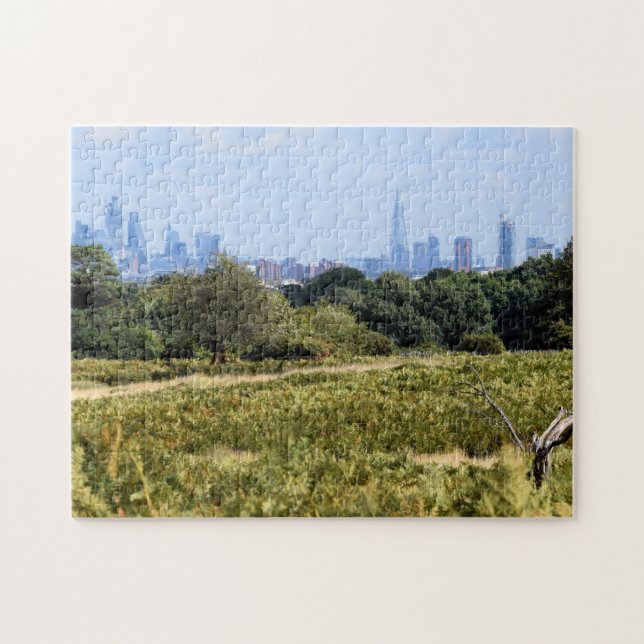 London Skyline aus Richmond Park - 11 x 14 Zoll Puzzle (Horizontal)
