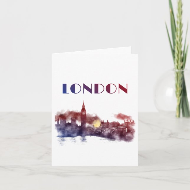 London Skyline Big Ben Travel England Wanderlust Karte (Vorderseite)