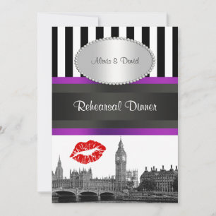 London Skyline BW Strp Purple Kiss P Probe Einladung