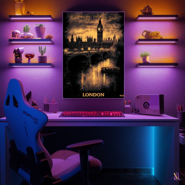 London Skyline - Charcoal Monochrome Art - Urban Poster (Von Creator hochgeladen)
