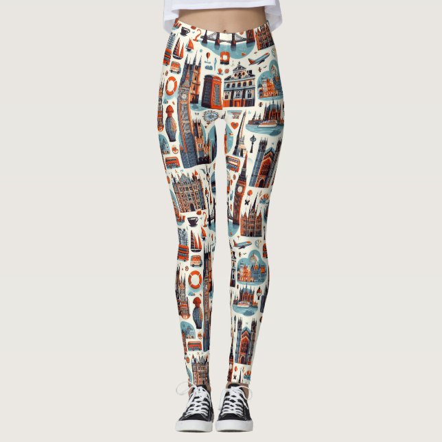 London Skyline Chic Leggings (Vorderseite)