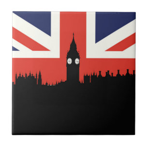 London-Skyline die britische Flagge Fliese