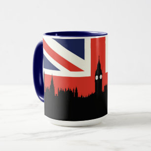 London-Skyline   die britische Flagge Tasse