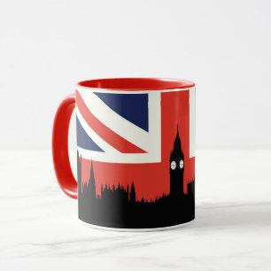 London-Skyline   die britische Flagge Tasse
